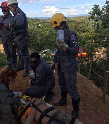 Guarnição do PBS e Batalhão de Operações Aéreas atuaram para socorrer os trabalhadores alt